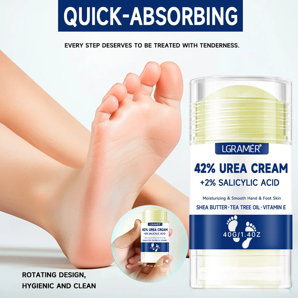Intensive Hydrating Foot and Hand Cream with 42% Urea and 2% Salicylic Acid for Deep Moisturization
