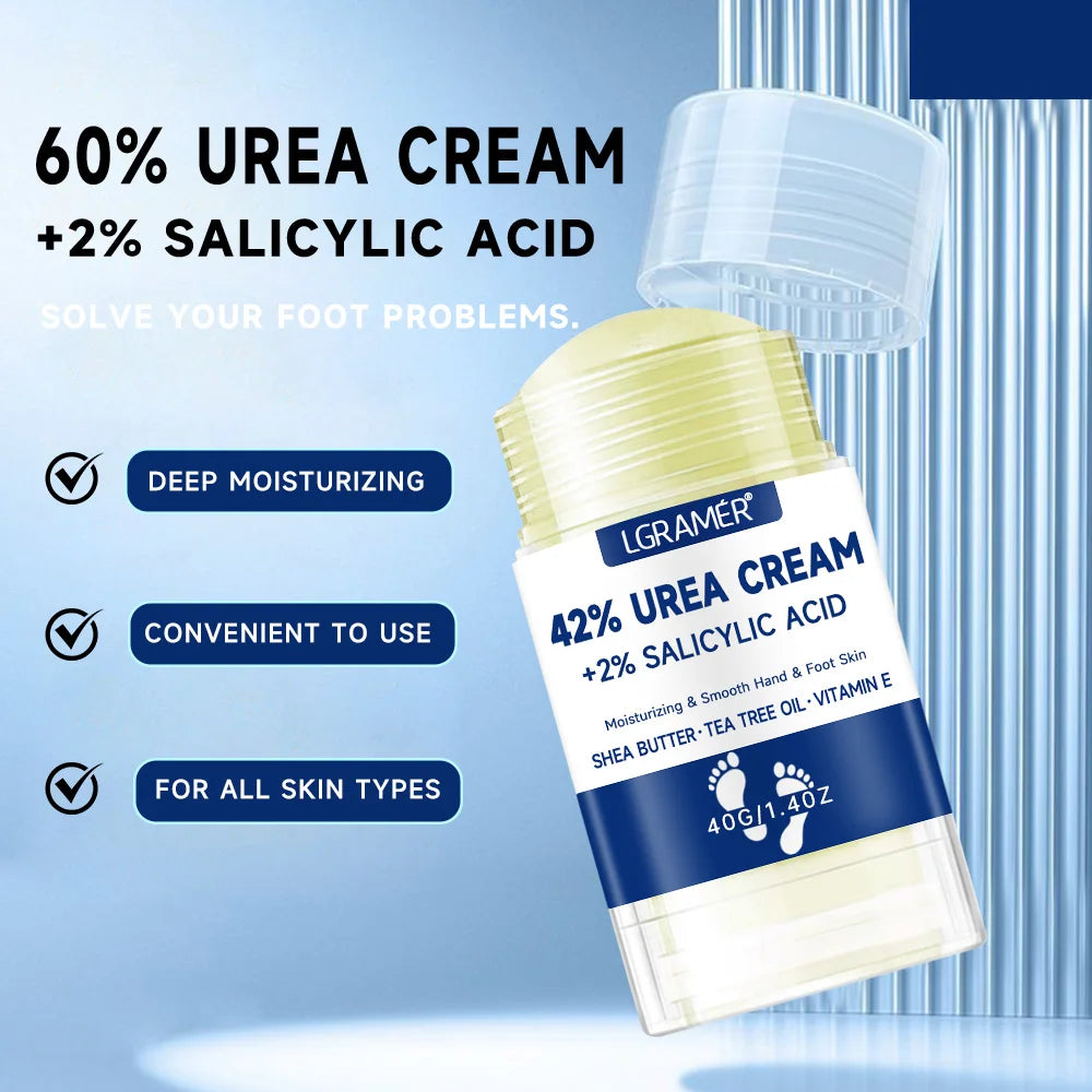 Intensive Hydrating Foot and Hand Cream with 42% Urea and 2% Salicylic Acid for Deep Moisturization