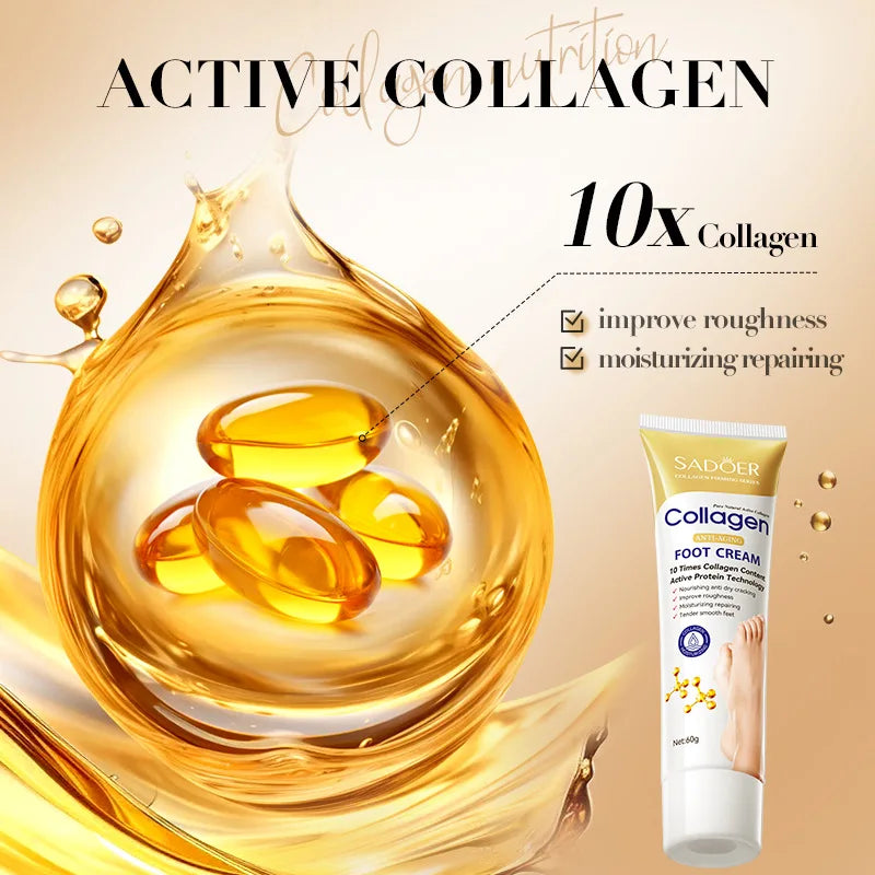 SAODER Collagen Foot Cream Feet Skincare Moisturizing Hydrating Firming Nourishing Repairing Feet Creams Foot Skin Care Products